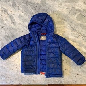 Primary puffer jacket cobalt blue size 18-24m